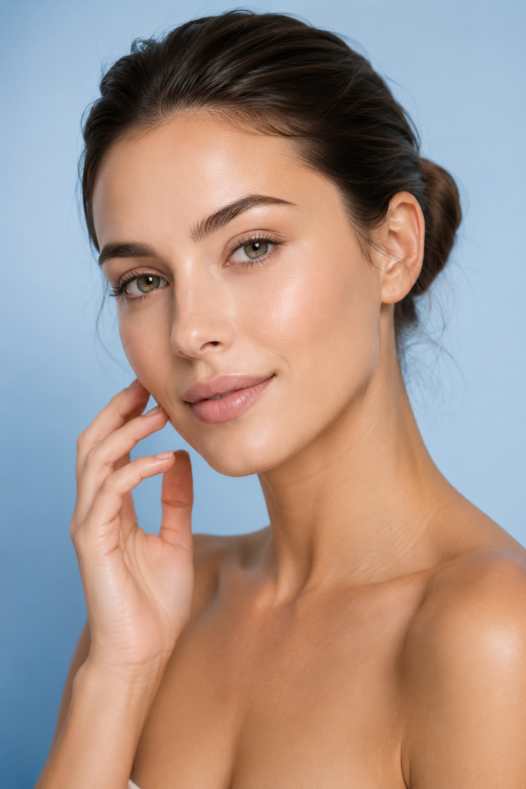 Mujer con piel saludable y luminosa