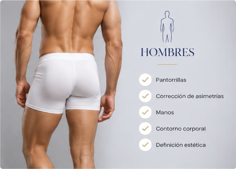 Zonas de aplicación Hyacorp en hombres